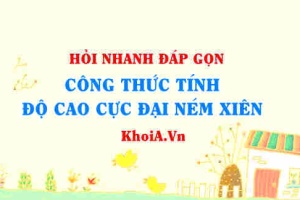 Công thức tính độ cao cực đại của ném xiên? Vật lí 10